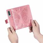 For Arrows NX9 F-52A Butterfly Love Flower Embossed Horizontal Flip Leather Case with Bracket / Card Slot / Wallet / Lanyard(Pink) - 6