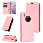 For Huawei Y9A / Enjoy 20 Plus 5G Retro-skin Business Magnetic Suction Leather Case with Holder & Card Slots & Wallet(Pink) - 1