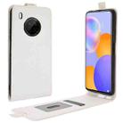 For Huawei Y9a / Enjoy 20 Plus 5G R64 Texture Single Vertical Flip Leather Case with Card Slots & Photo Frame(White) - 1