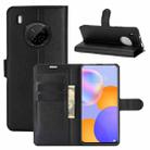 For Huawei Y9A / Enjoy 20 Plus 5G Litchi Texture Horizontal Flip Protective Case with Holder & Card Slots & Wallet(Black) - 1