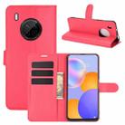 For Huawei Y9A / Enjoy 20 Plus 5G Litchi Texture Horizontal Flip Protective Case with Holder & Card Slots & Wallet(Red) - 1