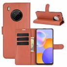 For Huawei Y9A / Enjoy 20 Plus 5G Litchi Texture Horizontal Flip Protective Case with Holder & Card Slots & Wallet(Brown) - 1