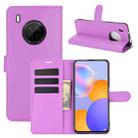 For Huawei Y9A / Enjoy 20 Plus 5G Litchi Texture Horizontal Flip Protective Case with Holder & Card Slots & Wallet(Purple) - 1