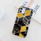 For iPhone 12 Pro Max Glitter Powder Electroplated Marble TPU Phone Case(Black) - 1