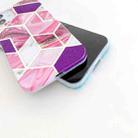 For iPhone 12 mini Glitter Powder Electroplated Marble TPU Phone Case (Pink) - 3