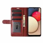 For Samsung Galaxy A02s (EU Version) R64 Texture Single Horizontal Flip Protective Case with Holder & Card Slots & Wallet& Photo Frame(Brown) - 5
