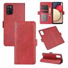 For Samsung Galaxy A02s (EU Version) Dual-side Magnetic Buckle Horizontal Flip Leather Case with Holder & Card Slots & Wallet(Red) - 1