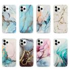 For iPhone 12 mini Four Corners Anti-Shattering Flow Gold Marble IMD Phone Back Cover Case (Pulper Blue LD3) - 7