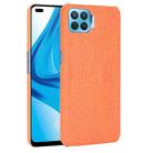 For OPPO F17 Pro / A93 / Reno4 Lite / Reno4 F Shockproof Crocodile Texture PC + PU Case(Orange) - 1