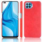 For OPPO F17 Pro / A93 / Reno4 Lite / Reno4 F Shockproof Litchi Texture PC + PU Case(Red) - 1