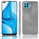 For OPPO F17 Pro / A93 / Reno4 Lite / Reno4 F Shockproof Litchi Texture PC + PU Case(Gray) - 1