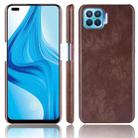 For OPPO F17 Pro / A93 / Reno4 Lite / Reno4 F Shockproof Litchi Texture PC + PU Case(Brown) - 1