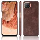 For OPPO F17 / A73 2020 Shockproof Litchi Texture PC + PU Case(Brown) - 1