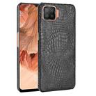 For OPPO F17 / A73 2020 Shockproof Crocodile Texture PC + PU Case(Black) - 1