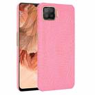 For OPPO F17 / A73 2020 Shockproof Crocodile Texture PC + PU Case(Pink) - 1