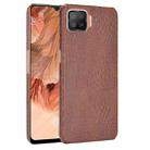 For OPPO F17 / A73 2020 Shockproof Crocodile Texture PC + PU Case(Brown) - 1