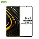 For Xiaomi Poco M3 MOFI 9H 3D Explosion-proof Curved Screen Tempered Glass Film(Black) - 1