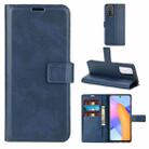 Retro Calf Pattern Buckle Horizontal Flip Leather Case with Holder & Card Slots & Wallet For Huawei Honor 10X Lite(Blue) - 1