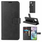 Retro Calf Pattern Buckle Horizontal Flip Leather Case with Holder & Card Slots & Wallet For Motorola Moto G 5G(Black) - 1