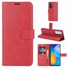 Retro Calf Pattern Buckle Horizontal Flip Leather Case with Holder & Card Slots & Wallet For Huawei P Smart 2021/Y7A(Red) - 1