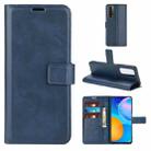 Retro Calf Pattern Buckle Horizontal Flip Leather Case with Holder & Card Slots & Wallet For Huawei P Smart 2021/Y7A(Blue) - 1