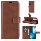 Retro Calf Pattern Buckle Horizontal Flip Leather Case with Holder & Card Slots & Wallet For Vivo V20 SE / Y70(Dark Brown) - 1