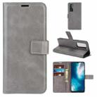 Retro Calf Pattern Buckle Horizontal Flip Leather Case with Holder & Card Slots & Wallet For Vivo V20 SE / Y70(Gray) - 1