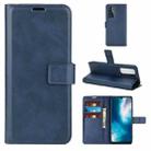 Retro Calf Pattern Buckle Horizontal Flip Leather Case with Holder & Card Slots & Wallet For Vivo V20 SE / Y70(Blue) - 1