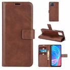 Retro Calf Pattern Buckle Horizontal Flip Leather Case with Holder & Card Slots & Wallet For OPPO A72 5G / A73 5G(Dark Brown) - 1