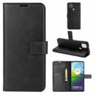 Retro Calf Pattern Buckle Horizontal Flip Leather Case with Holder & Card Slots & Wallet For Motorola Moto G9 Power(Black) - 1