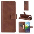 Retro Calf Pattern Buckle Horizontal Flip Leather Case with Holder & Card Slots & Wallet For Motorola Moto G9 Power(Dark Brown) - 1