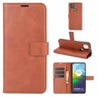 Retro Calf Pattern Buckle Horizontal Flip Leather Case with Holder & Card Slots & Wallet For Motorola Moto G9 Power(Light Brown) - 1