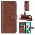 Retro Calf Pattern Buckle Horizontal Flip Leather Case with Holder & Card Slots & Wallet For LG K92 5G(Dark Brown) - 1