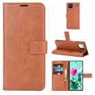 Retro Calf Pattern Buckle Horizontal Flip Leather Case with Holder & Card Slots & Wallet For LG K92 5G(Light Brown) - 1