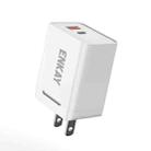 ENKAY Hat-Prince U033 18W 3A PD+QC 3.0 Fast Charging Travel Charger Power Adapter, US Plug - 1