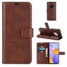 For Huawei Y9A / Enjoy 20 Plus Retro Calf Pattern Buckle Horizontal Flip Leather Case with Holder & Card Slots & Wallet(Dark Brown) - 1