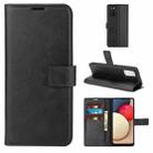 For Samsung Galaxy A02S Retro Calf Pattern Buckle Horizontal Flip Leather Case with Holder & Card Slots & Wallet(Black) - 1