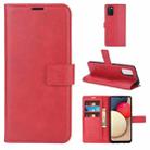 For Samsung Galaxy A02S Retro Calf Pattern Buckle Horizontal Flip Leather Case with Holder & Card Slots & Wallet(Red) - 1