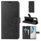 For OnePlus Nord N10 5G Retro Calf Pattern Buckle Horizontal Flip Leather Case with Holder & Card Slots & Wallet(Black) - 1