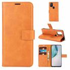 For OnePlus Nord N10 5G Retro Calf Pattern Buckle Horizontal Flip Leather Case with Holder & Card Slots & Wallet(Yellow) - 1