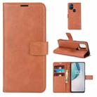 For OnePlus Nord N10 5G Retro Calf Pattern Buckle Horizontal Flip Leather Case with Holder & Card Slots & Wallet(Light Brown) - 1