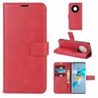 For Huawei Mate 40 Retro Calf Pattern Buckle Horizontal Flip Leather Case with Holder & Card Slots & Wallet(Red) - 1