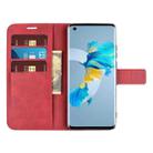 For Huawei Mate 40 Retro Calf Pattern Buckle Horizontal Flip Leather Case with Holder & Card Slots & Wallet(Red) - 5