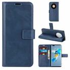 For Huawei Mate 40 Pro Retro Calf Pattern Buckle Horizontal Flip Leather Case with Holder & Card Slots & Wallet(Blue) - 1