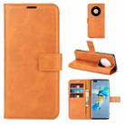 For Huawei Mate 40 Pro Retro Calf Pattern Buckle Horizontal Flip Leather Case with Holder & Card Slots & Wallet(Yellow) - 1