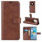 For Huawei Mate 40 Pro Retro Calf Pattern Buckle Horizontal Flip Leather Case with Holder & Card Slots & Wallet(Dark Brown) - 1