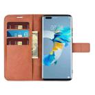 For Huawei Mate 40 Pro Retro Calf Pattern Buckle Horizontal Flip Leather Case with Holder & Card Slots & Wallet(Light Brown) - 5