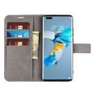For Huawei Mate 40 Pro Retro Calf Pattern Buckle Horizontal Flip Leather Case with Holder & Card Slots & Wallet(Grey) - 5