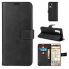 For Sharp Senior Retro Calf Pattern Buckle Horizontal Flip Leather Case with Holder & Card Slots & Wallet(Black) - 1