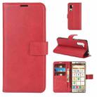 For Sharp Senior Retro Calf Pattern Buckle Horizontal Flip Leather Case with Holder & Card Slots & Wallet(Red) - 1